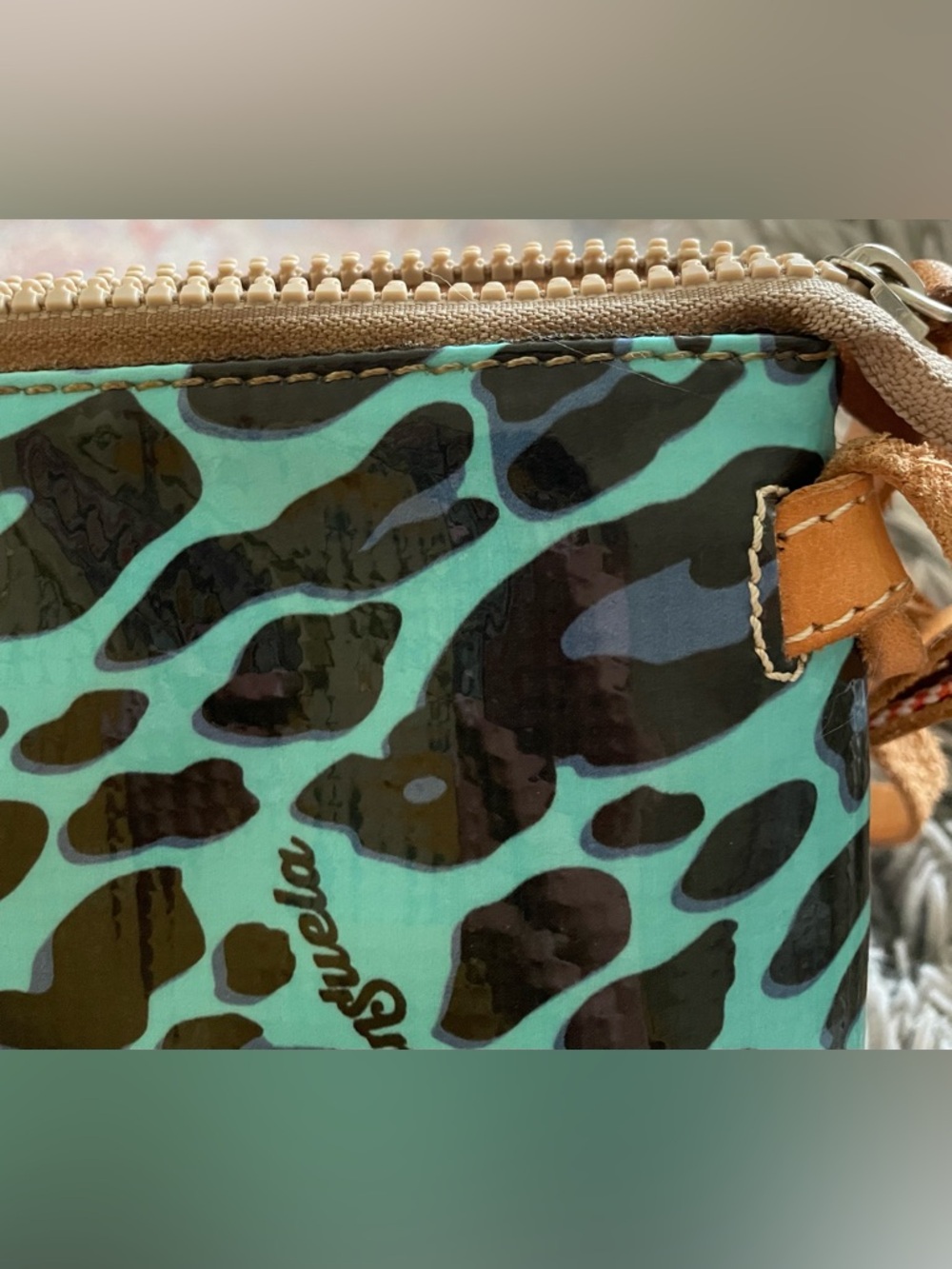 CONSUELA DOWNTOWN CROSSBODY BAG IN BLUE “JAG” LEOPARD PRINT - Picture 14 of 16